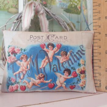 Valentine's Fabric Lavender Bag Gift For Her, Cherub Keepsake Love Token, 9 of 12