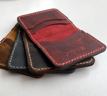 Personalised Sustainable Gift, Genuine Leather Wallet, 3 of 10