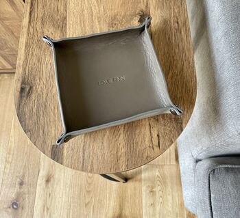 Personalised Grey Leather Valet Tray, 12 of 12