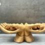 Hand Carved Wooden Hands Bowl Jewellery Stand Fruit Bowl, thumbnail 1 of 8