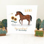 Personalised Horse And Sunflowers Birthday Card, thumbnail 1 of 2