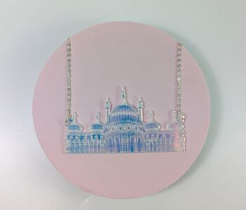 Brighton Pavilion Necklace Iridescent Acrylic, 5 of 6