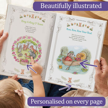 Nursery Rhymes Book Personalised For Baby, 4 of 12
