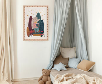 Little Hedgehog Book Nursery Art Print, 4 of 4