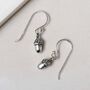 Sterling Silver Acorn Earrings, thumbnail 4 of 6