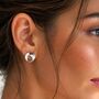 Silver Wave Stud Earrings, thumbnail 1 of 12