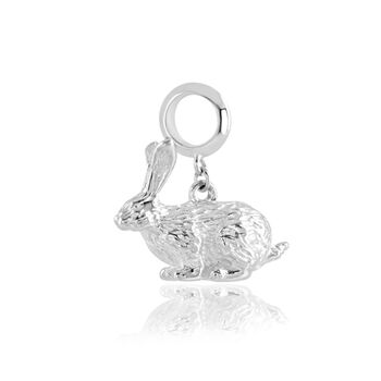 Rabbit Charm Sterling Silver, 3 of 11