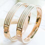 'Be Strong Be Kind' Rose Gold Bangle With Clasp, thumbnail 1 of 5