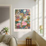 Japanese Floral Flower Garden Art Print, thumbnail 3 of 5
