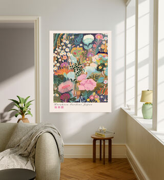 Japanese Floral Flower Garden Art Print, 3 of 5