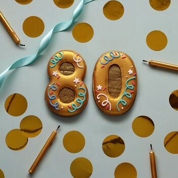 Hand Iced 80th Birthday Biscuit, 3 of 3