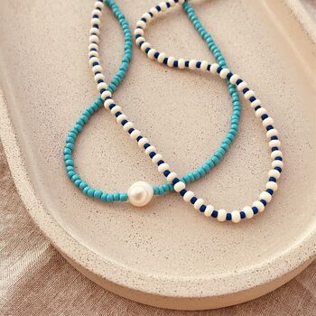 Freshwater Pearl And Seed Bead Necklace, 3 of 6