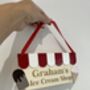 Personalised Wooden Ice Cream Shop Sign: Kids Pretend Play Cafe Accessory, thumbnail 4 of 7