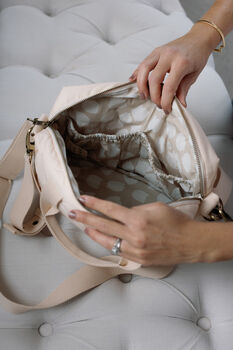 Quilted Changing Stroller Bag Beige/Scallop, 8 of 9