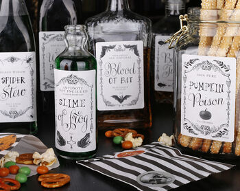 Halloween Drink Label A4 Sticker Sheet, 2 of 7