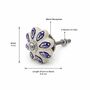 Indigo Petal Ceramic Cabinet Knobs, thumbnail 3 of 9