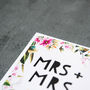 'Mrs + Mrs' Lesbian Wedding Card, thumbnail 3 of 3