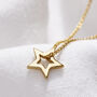 Small Open Star Charm Necklace, thumbnail 6 of 8