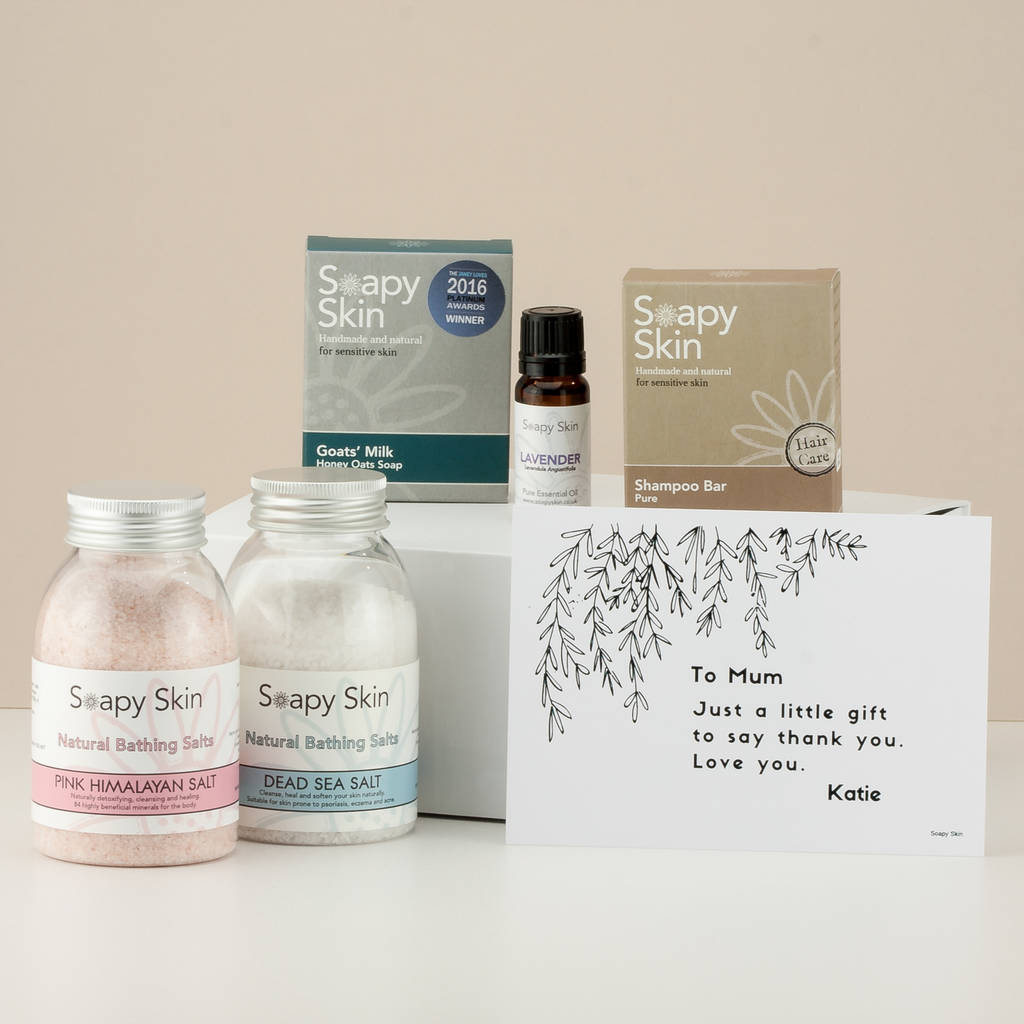 personalised pampering gift box for sensitive skin by soapy skin