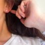 Lightning Bolt Stud Crystal Earrings, thumbnail 2 of 6