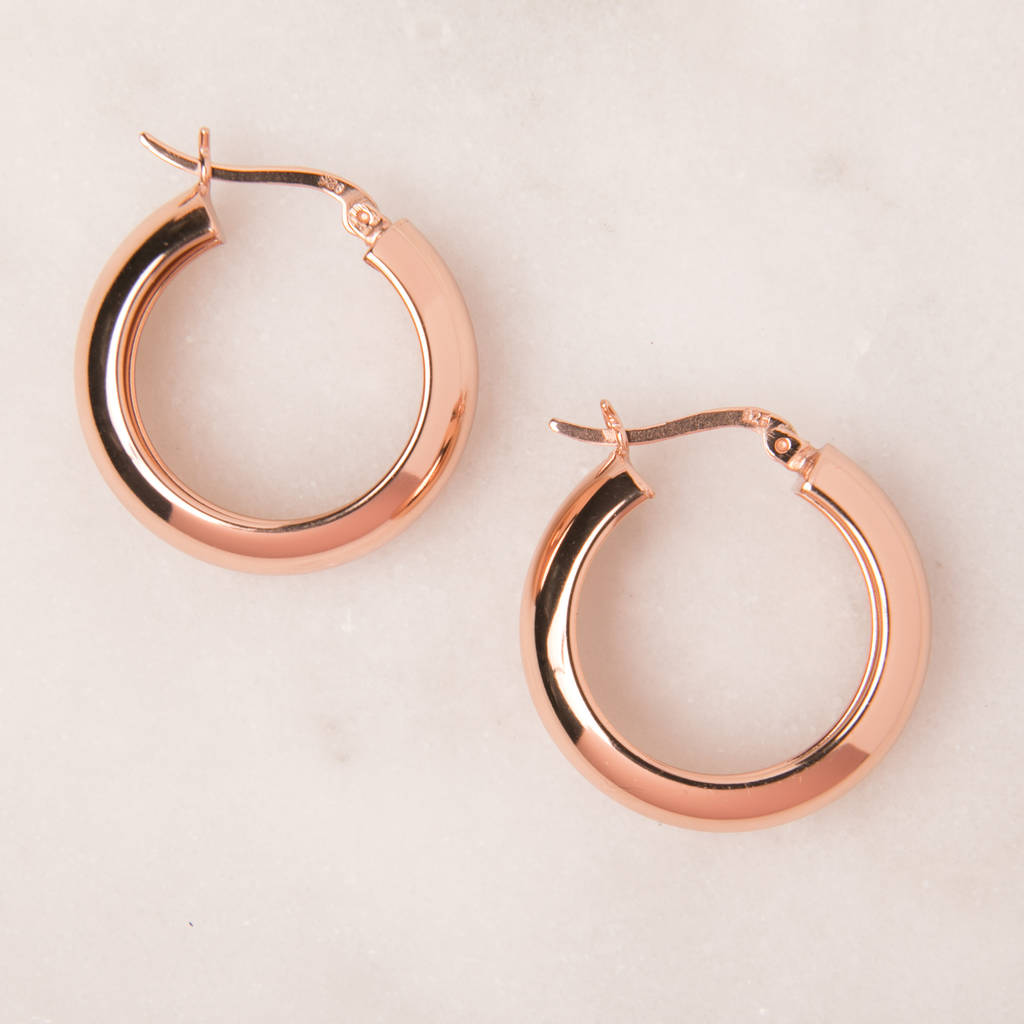 11 Pairs Of Earrings Every 00s Girl Used To Have Femanin   Original Rose Gold Hoop Earrings 