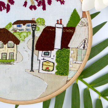 Thatched Cottages Embroidery Kit, 4 of 6