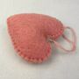 Fair Trade Beaded Felt Heart Christmas New Baby Decor, thumbnail 8 of 12