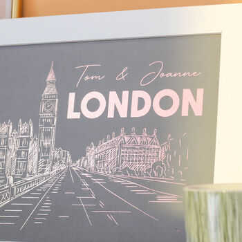 Personalised London Foiled Print Wall Art For The Home, 2 of 7