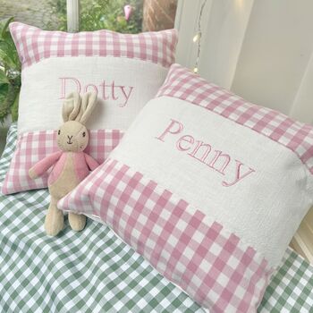 Gingham Name Cushion, 12 of 12