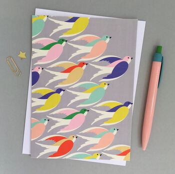 Pack Of Eight Bird Patterned Greetings Cards, Gift Set, 3 of 11
