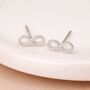 Sterling Silver Infinity Stud Earrings – 3mm X 8mm, thumbnail 2 of 7