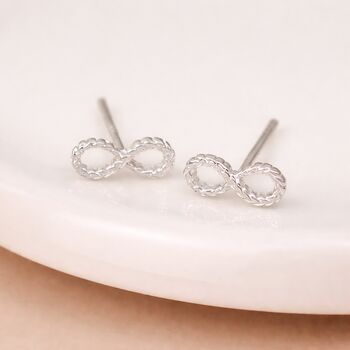 Sterling Silver Infinity Stud Earrings – 3mm X 8mm, 2 of 7