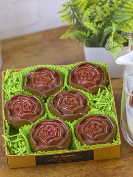 Bouquet Of Six Red Rose Hot Chocolate Bombes, 3 of 3