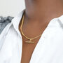 Out Of Stock Fine Layered T Bar Necklace, thumbnail 1 of 4