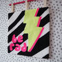 Neon Be Rad Punchneedle Wall Art With Lightning Bolt, thumbnail 2 of 3