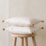 Organic Cotton Tassel Cushion, thumbnail 2 of 7