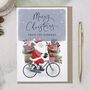 Santa Claus Personalised Family Christmas Card Pack Or Single Card, thumbnail 1 of 4