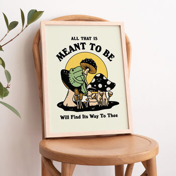 'All Thats Meant To Be' Retro Frog Print, 6 of 8