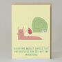 'Slugs Are Merely Snails' Bon Voyage Card, thumbnail 1 of 2