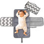 Grey Waterproof Foldable Infant Baby Changing Pad, thumbnail 1 of 7