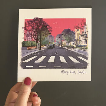 London Abbey Road Beatles Blank Card, 3 of 3