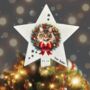 Personalised Tree Topper Cat Christmas Wreath. 20 Different Breeds, thumbnail 7 of 12