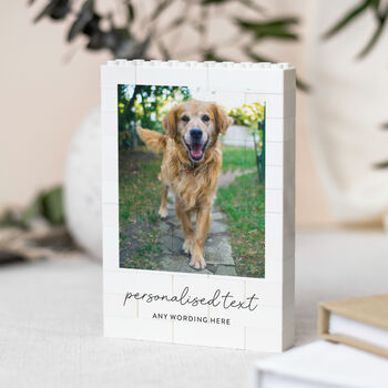 Personalised Christmas Photo Block For Pet Owner, 9 of 10