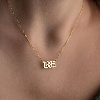 Personalised 'Milestone Year' Necklace, 5 of 8
