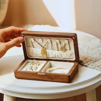 Personalised Walnut Wooden Jewelry Box, 5 of 6
