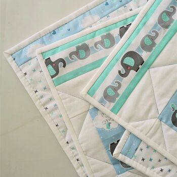 New Baby Blanket With Elephants, Baby Shower Gift, 3 of 12
