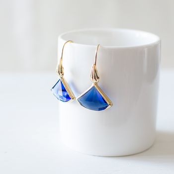 Art Deco Glass Earrings, 6 of 9