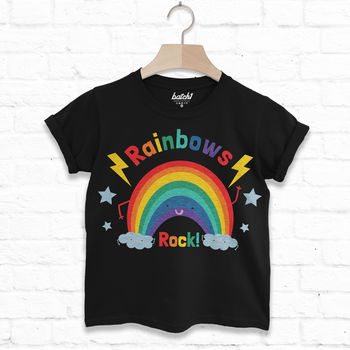 Rainbows Rock! Children's Slogan T Shirt, 2 of 4