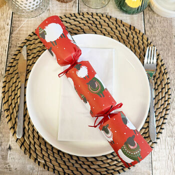 Botanical Sheep Christmas Crackers Set Of Six, 3 of 6