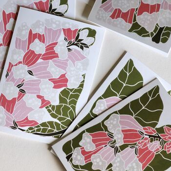 British Woodland Foxglove Notecards Set Of Eight Notecards And Envelopes, 7 of 9